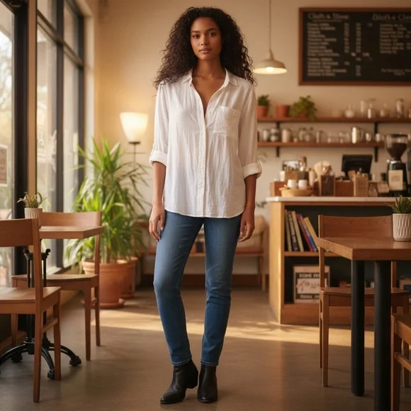 Cloth & Stone White/Cream Top - Picture 1 of 7